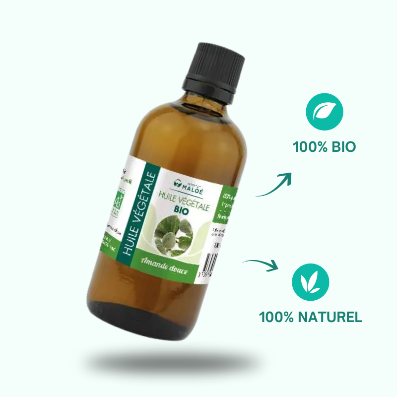 Huile Végétale d'Amande Douce BIO 100ml - Institut Maloé Chez Les Fées ien-Être