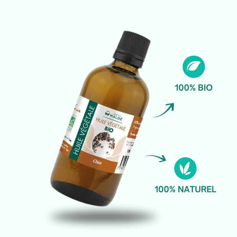 Huile Végétale de Chia BIO 100ml - Institut Maloé Chez Les Fées Bien-Être