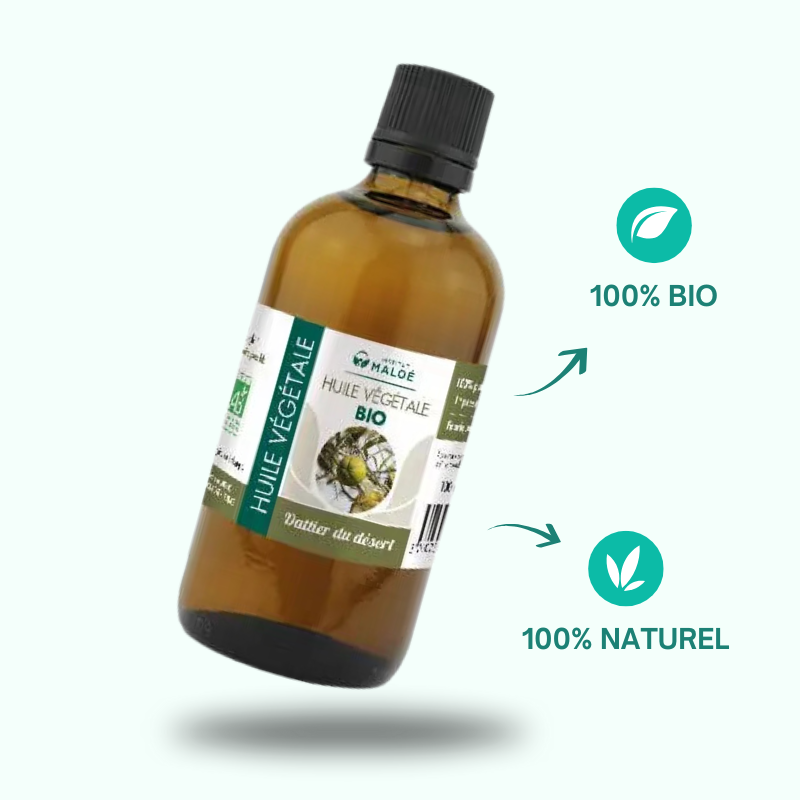 Huile Végétale de Dattier du Désert BIO 100ml - Institut Maloé Chez Les Fées Bien-Être