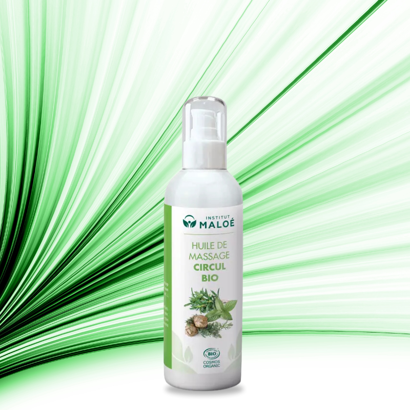 Huile de Massage Circulation aux Huiles Essentielles BIO 200ml - Institut Maloé Chez Les Fées Bien-Être