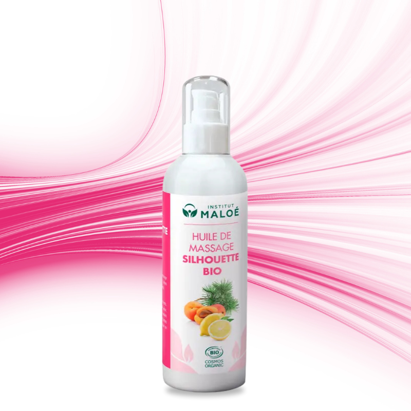 Huile de Massage Silhouette aux Huiles Essentielles BIO 200ml - Institut Maloé Chez Les Fées Bien-Être