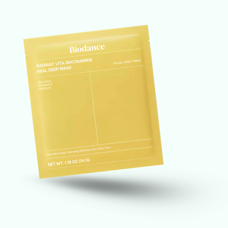 Masque de beauté anti tache Niacinamide biodance Jaune