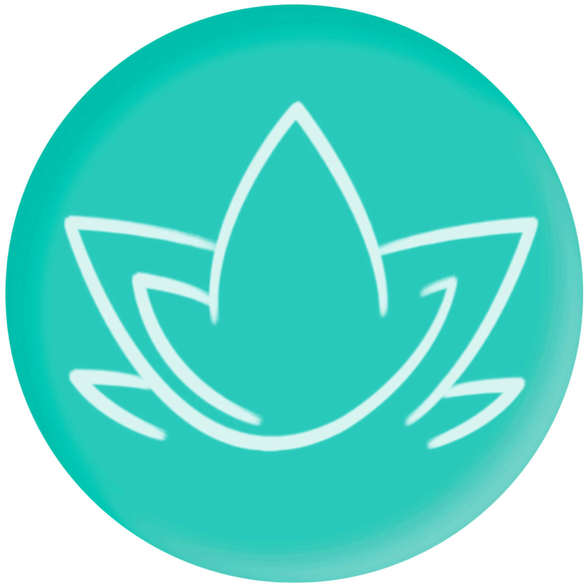 Logo officiel Les Fées Bien-Être la fleur de lotus blanche sur fond vert