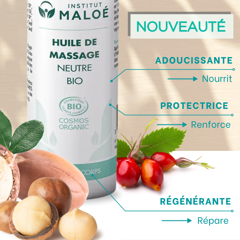 ORGANIC Neutral Body Massage Oil 100ml - Institut Maloé