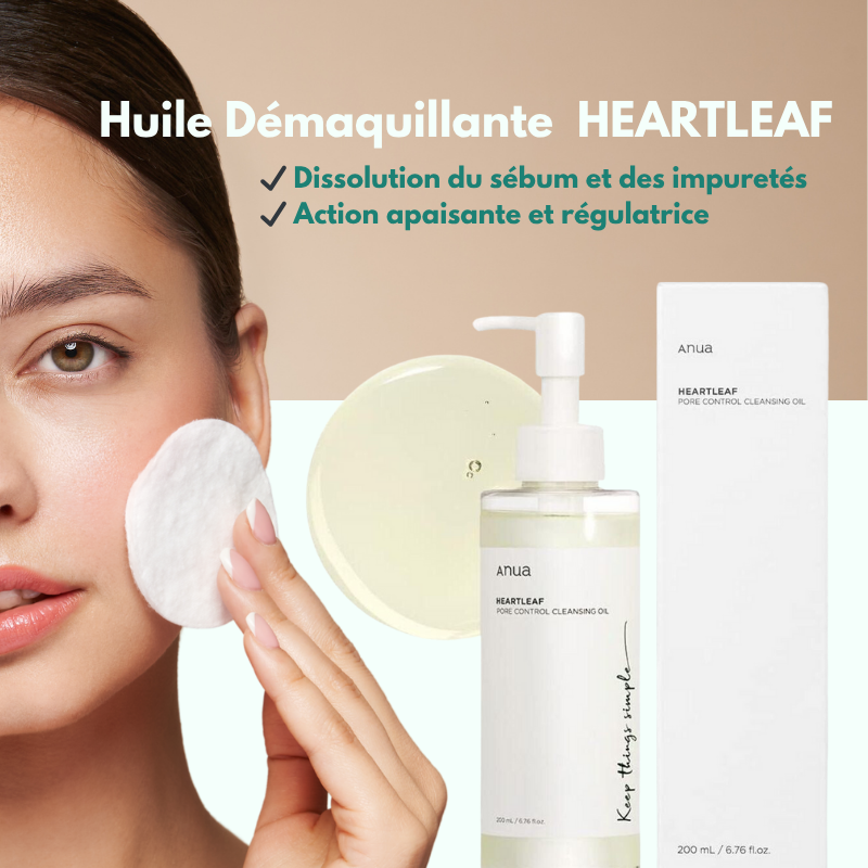 Huile démaquillante Régulatrice de Pores Heartleaf - Anua 200ml