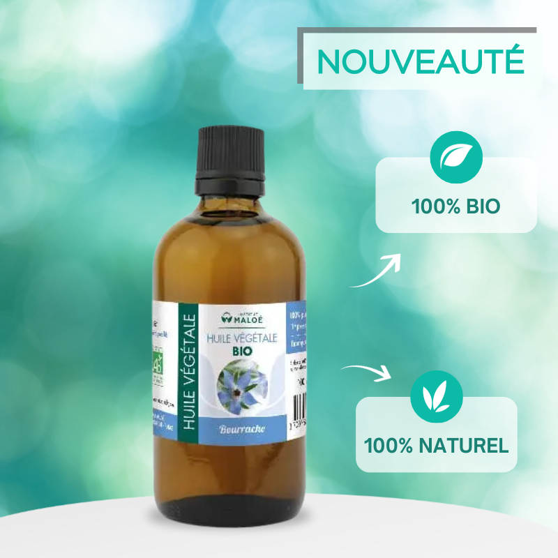 Bio-Borretsch-Pflanzenöl 100 ml – Institut Maloé
